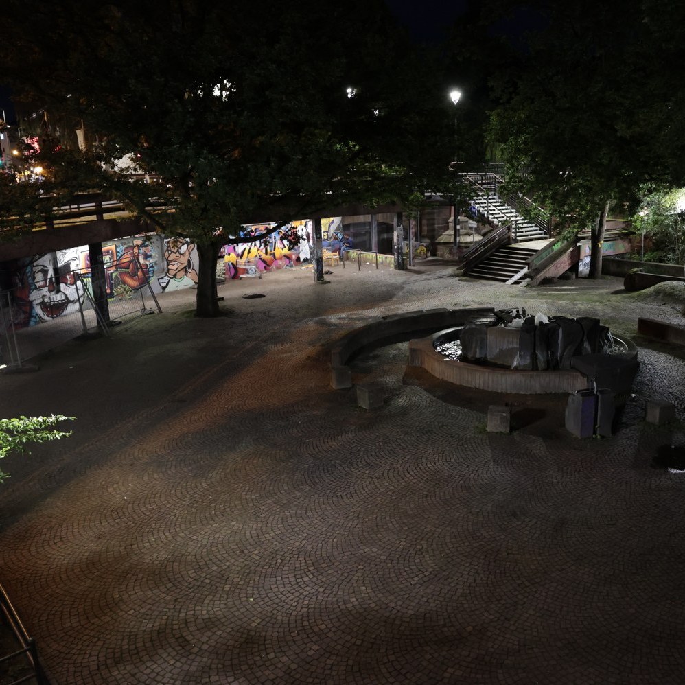 Nachtansicht. Marburg, Rudolphsplatz. Photo .KLSP Sara Förster (45)